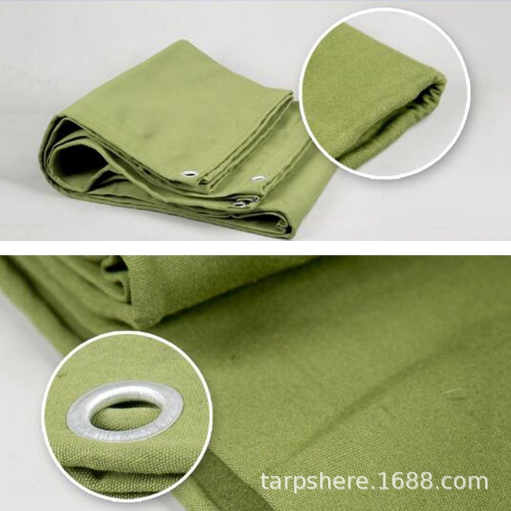 有机硅帆布刀刮布军绿色防雨晒水遮阳抗老化涂胶露天货场盖车篷布