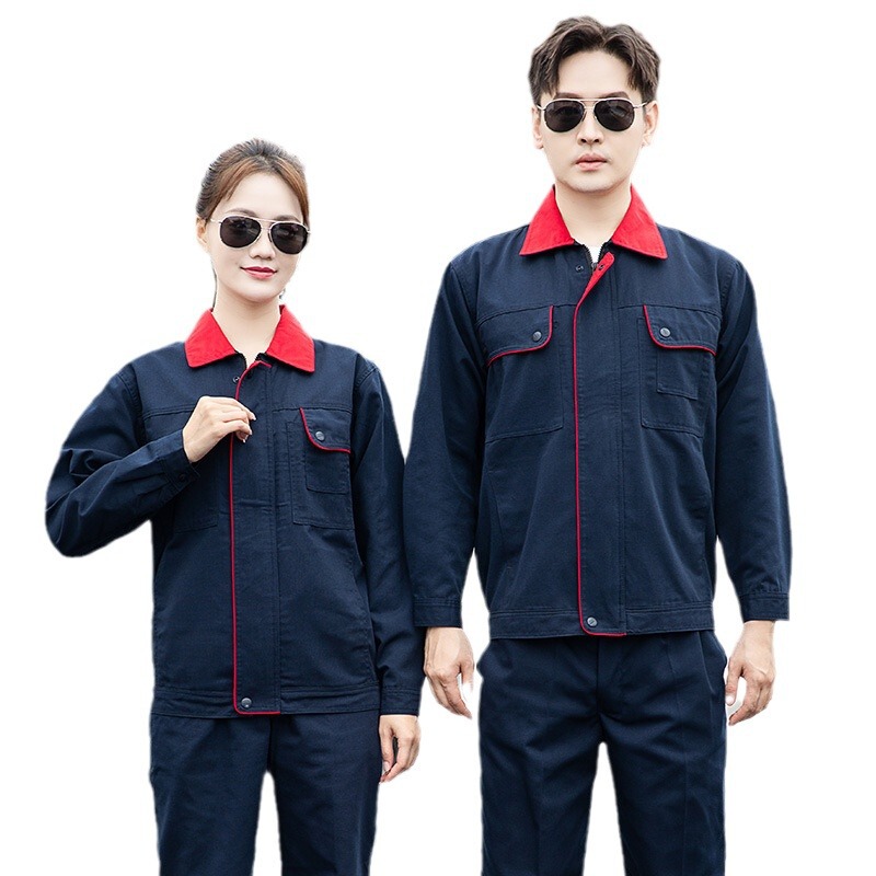 長袖作業服カスタム男性耐磨耗春秋工場服上着工場自動車修理服機電工場工装労働保険服|undefined