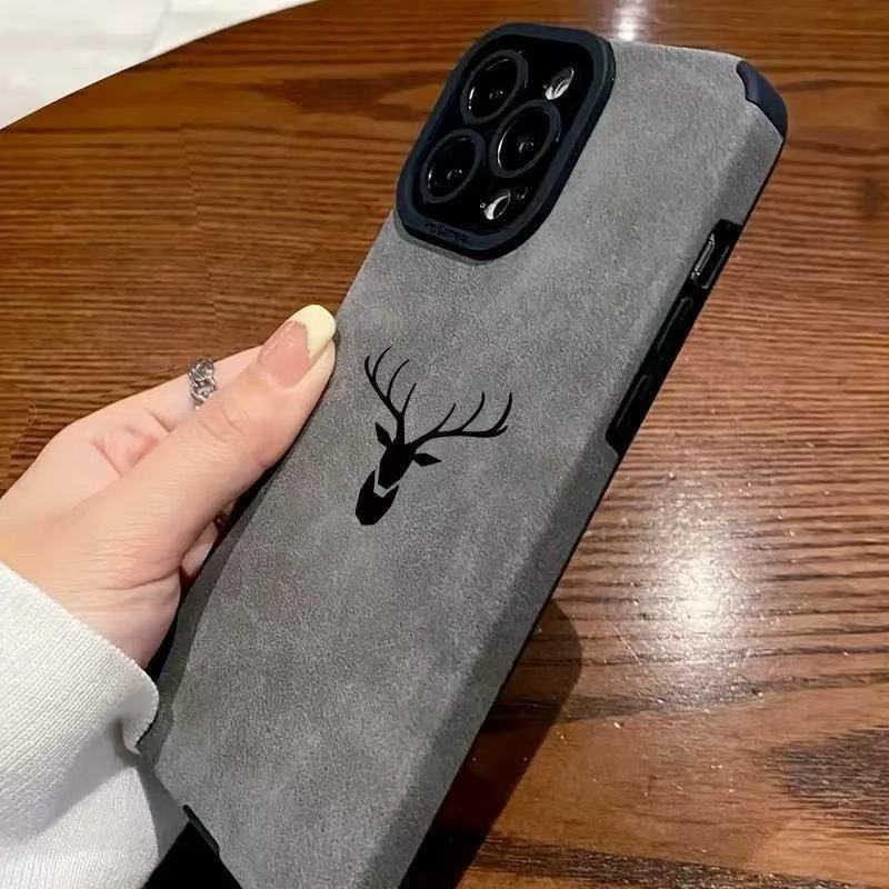 Suede Leather Phone Case For Iphone Full Edge Protection_voghion.com