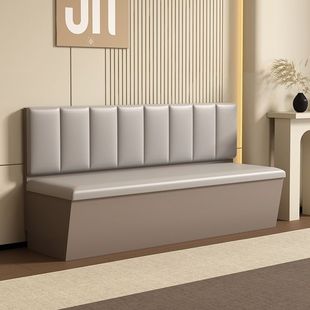 Solid Wood Booth Dining Room Home Soft Sofa Milk Tea Restaurant Commercial Wall Sofa Storage Cabinet Booth Customization