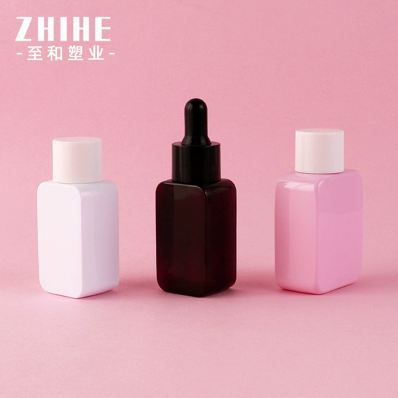 Квадратная 30ml пластиковая капельница pet исходная сыворотка разливочная бутылка 30-50ml чистая роса эссенция Тонизирующая бутылка для воды