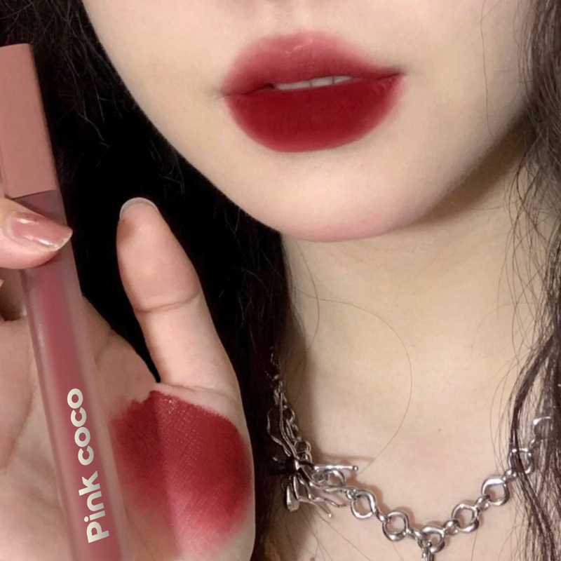 Pink coco轻缎粉雾唇釉持久柔雾哑光显白学生平价浓郁显色唇釉|undefined
