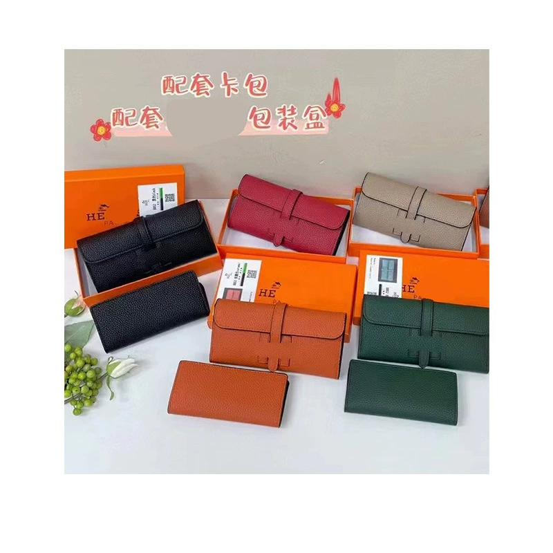 Long folding wallet, card holder, fashionable universal small clutch bag