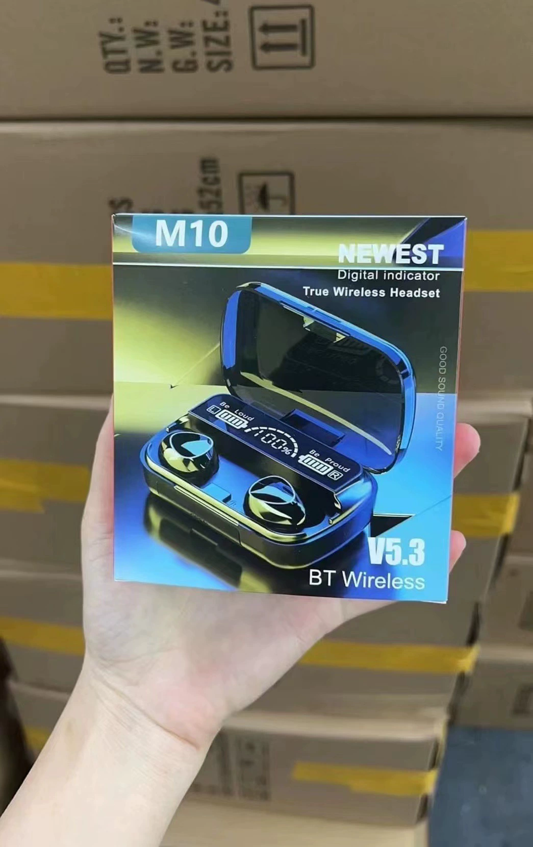 Глобальная сеть кросс-бордер: M10 Bluetooth гарнитура с большим запасом мощности, беспроводное шумоподавление, сверхдлинная авиационная TWS гарнитура