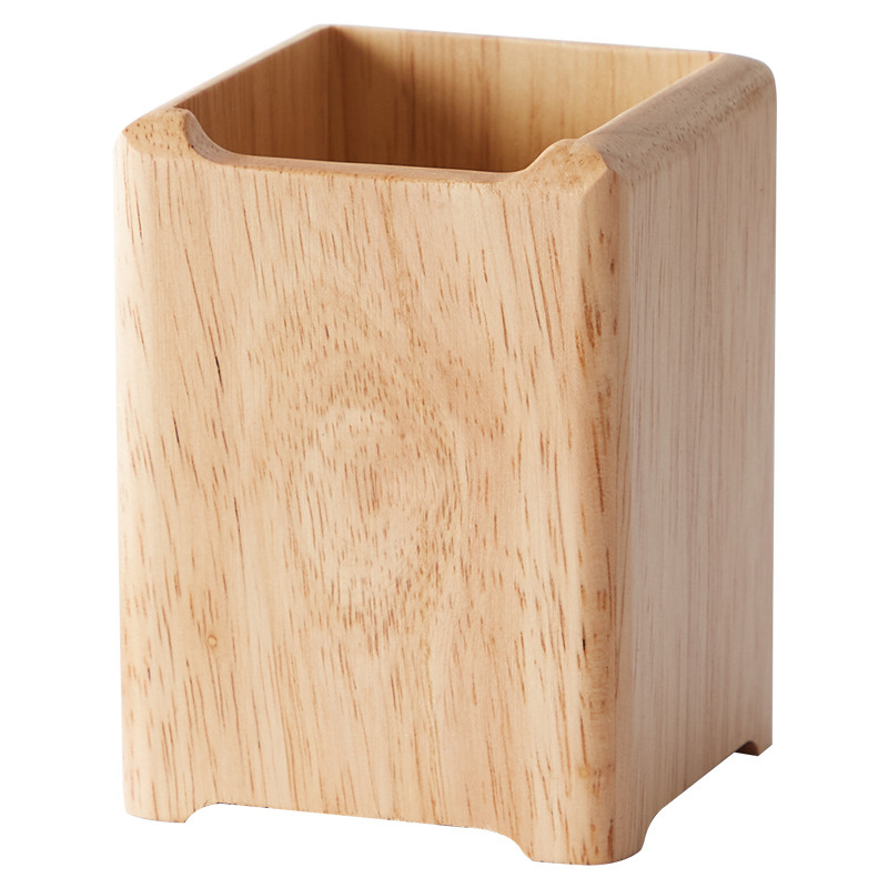 다기능 견고한 나무 펜홀더 레트로 스타일 크리에이티브 보관 나무 펜홀더 심플한 데스크탑 리더십 장식품 사무실 선물