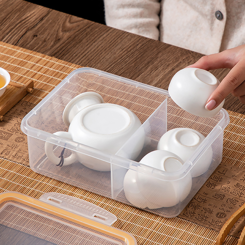 Caja de almacenamiento de cebolla dividida, caja de preservación de cebolla dividida, caja de sellado de doble capa con cubierta de plástico para refrigerador