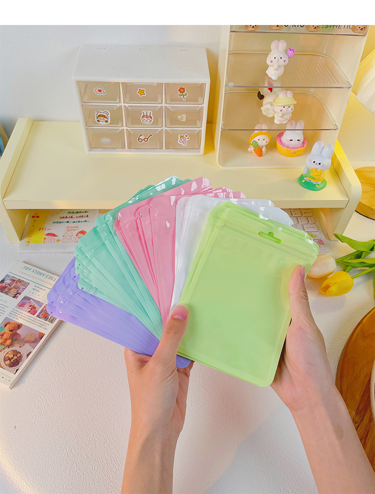 Cute Solid Color Plastic Jewelry bag Monogram Gift bag Monogram display picture 2