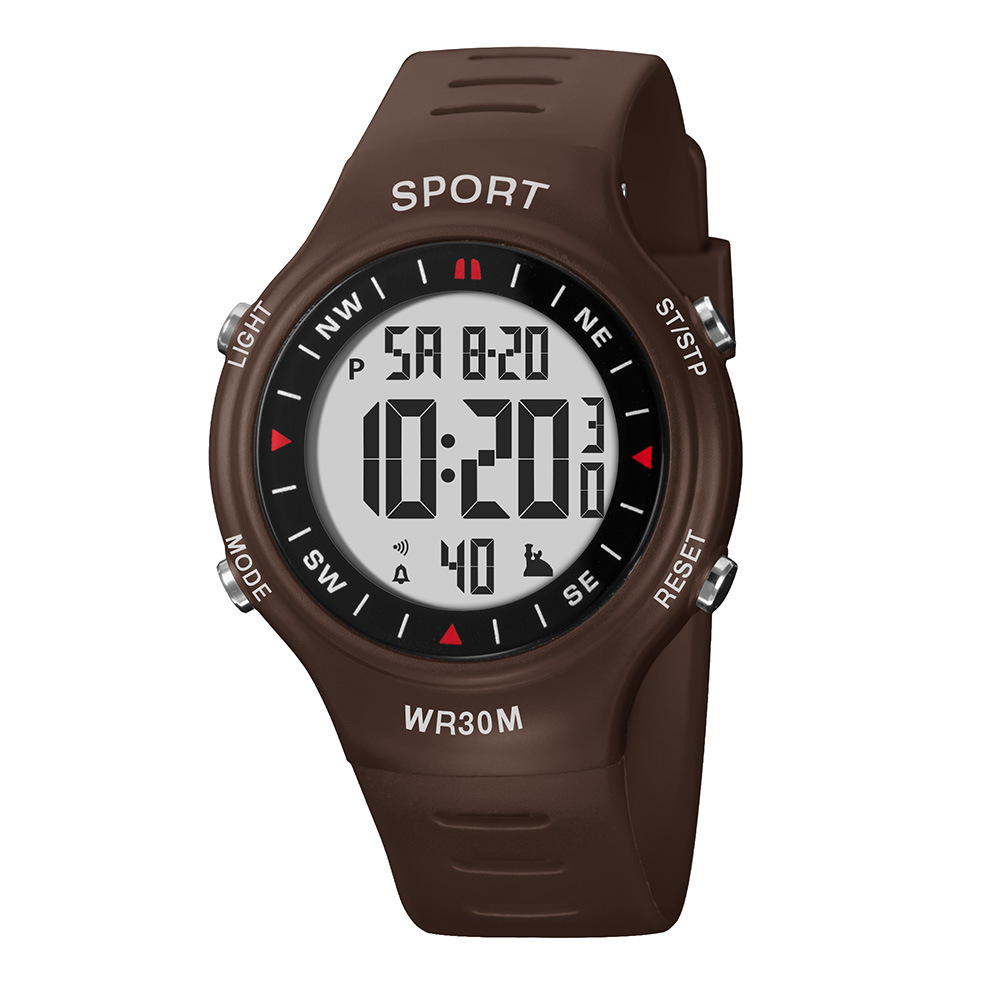 Estudiantes de secundaria y preparatoria cronógrafo deportivo reloj electrónico multifuncional moda alarma luminosa reloj electrónico digital al por mayor
