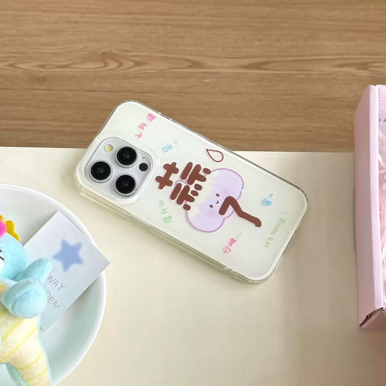 Divertido texto creativo de dibujos animados ajo adecuado para iPhone16ProMax Apple 14 funda para teléfono móvil 14 mujer 13 nuevo