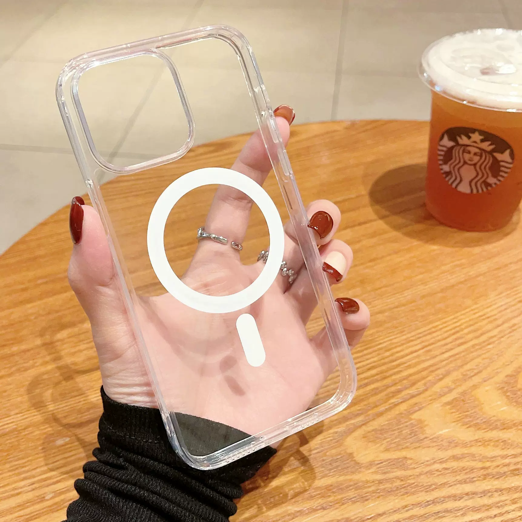 适用透明苹果手机磁吸壳iphone13promax苹果14手机壳无线黄金盾壳
