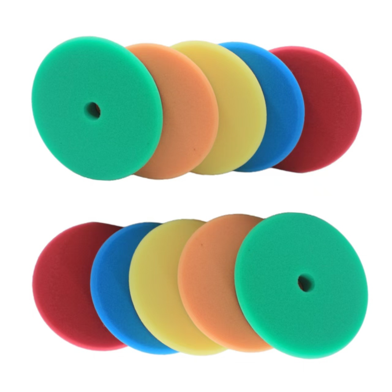 6寸T型斜边平面聚酯海绵抛光垫DA偏心抛光机海绵盘车漆划痕还原盘