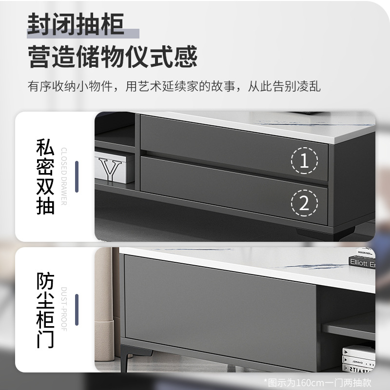 TV gabinete mesa de café combinación traje simple dormitorio TV gabinete sala de estar piso simple piso italiano lujo ligero