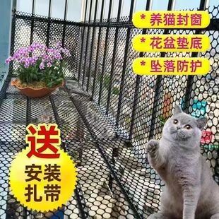 Black Plastic Balcony Protective Net, Anti-Cat Net, Anti-Falling Safety Net, Poultry Breeding Fence, Chicken, Duck and Goose Brooding Net