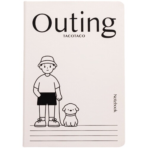 TacoTaco blank hardcover cartoon diary notes notepad fishing exercise book cute stationery for students