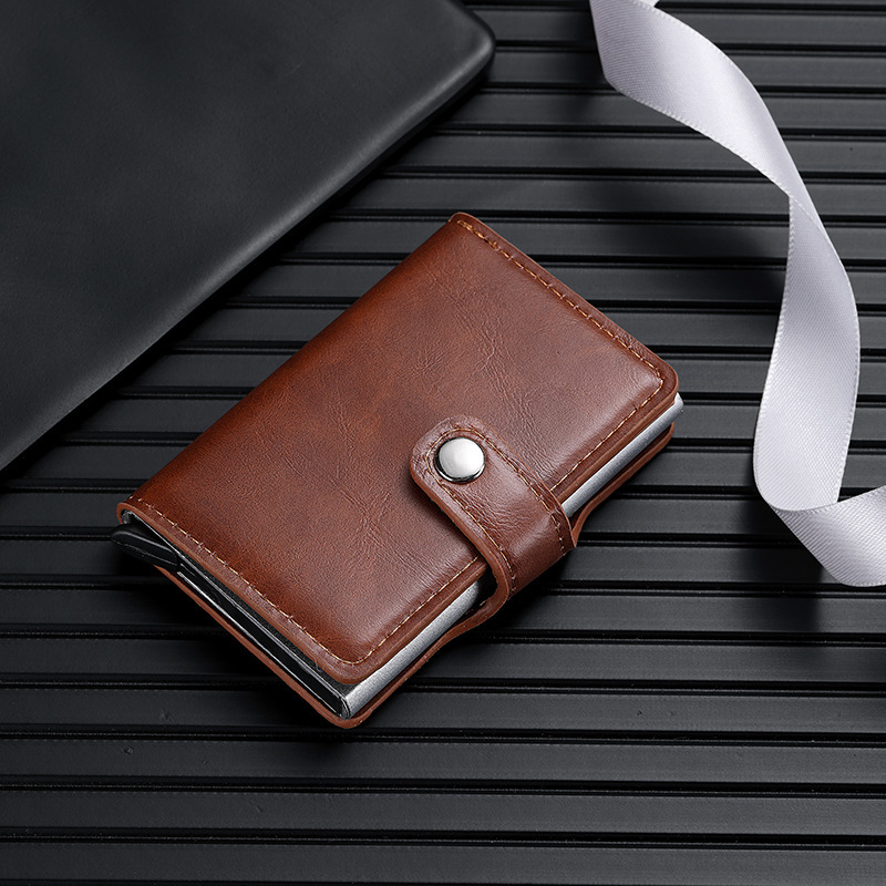 Nuevo tipo de metal automático pop-up bolsa de tarjetas para hombres y mujeres, cartucho anti-magnetizado, caja de tarjetas exquisita y simple, ultra-delgada