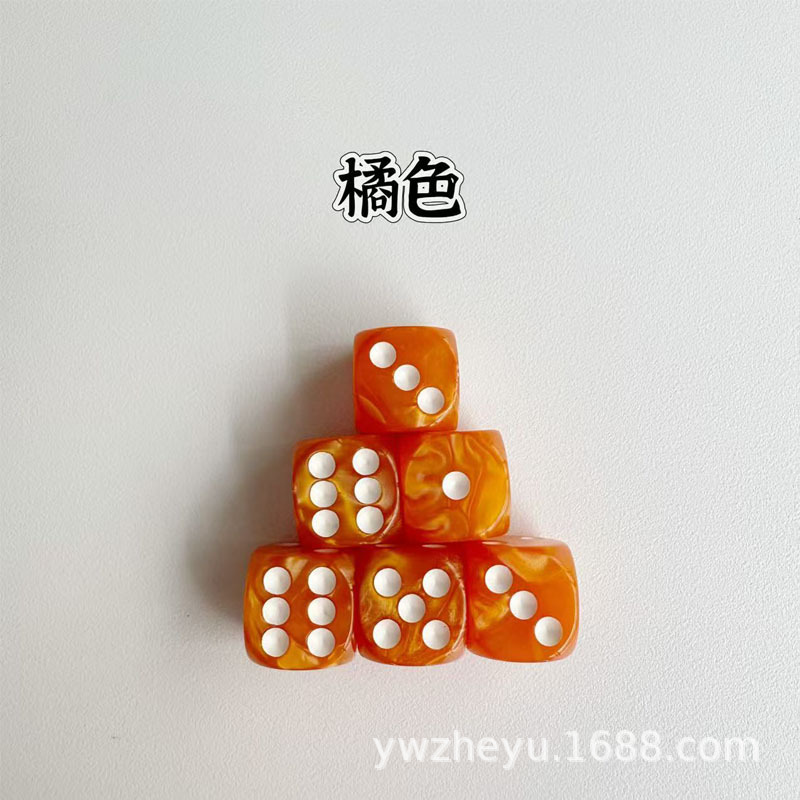 新製品 16 ミリメートルソリッドカラーパールパターンサイコロパールパターンソリッドカラーサイコロラウンドコーナーポイントサイコロシェーカークロスボーダーサイコロ|undefined