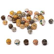铜质钻球散珠圆珠隔珠珠子diy手工制作编织串珠手链饰品配件材料