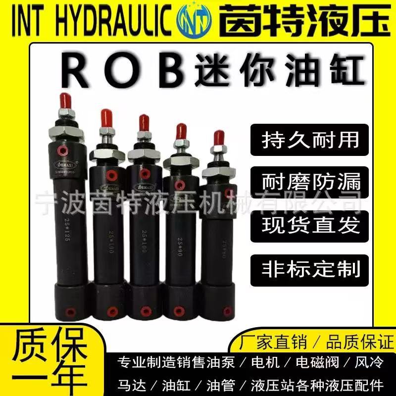 伸缩杆式ROB迷你油缸微型液压油缸缸径20*50 100*150 200 250 300