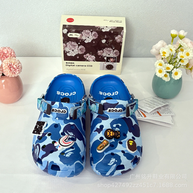 Verano versátil zapatos agujeros Beep camuflaje antideslizante y respirable cabeza de mono camuflaje zapatillas al por mayor image 8