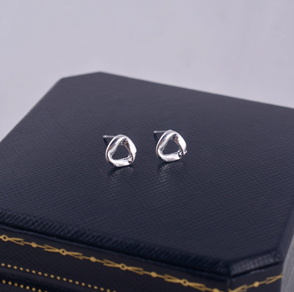 Pendientes de aro lisos para mujer, lujo ligero, pendientes de alta gama, pendientes populares, aretes de diseño exclusivo, aretes de otoño e invierno al por mayor