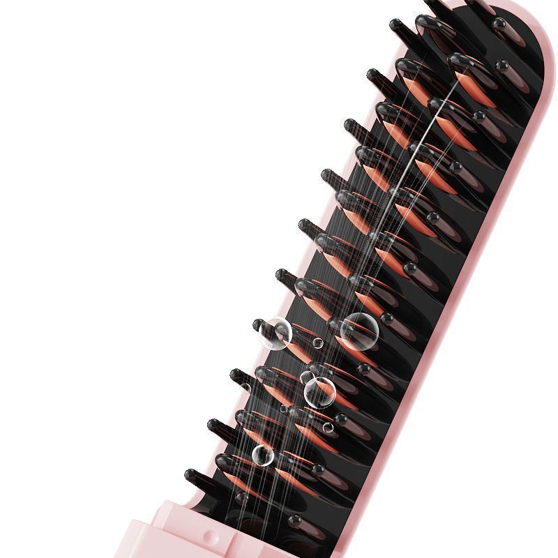 ワイヤレスカプセルヘアストレートコームマイナスイオン充電式電気ヘアアイロンポータブルストレートスプリントウェットとドライ使用|undefined