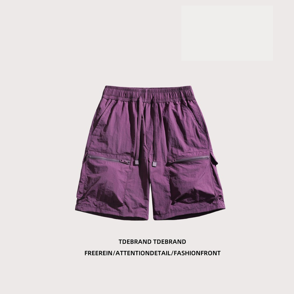 Breathable Cargo Pants, Loose, Iron-Free, Trendy Pants, Versatile Thin Summer Shorts, Straight and Quick-Drying