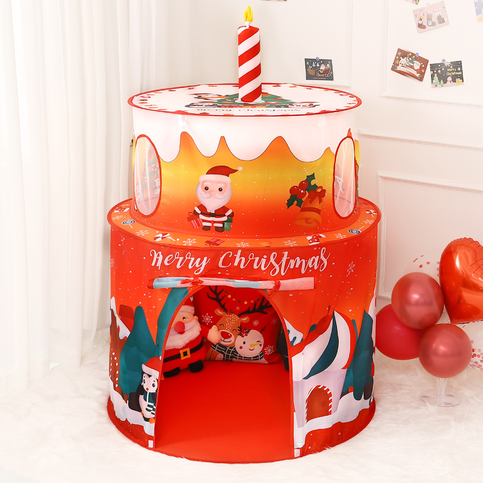 Tiendas de campaña para niños transfronterizas 3 - 6 años de edad casa interior niñas pastel de Navidad juguetes casa de juegos regalos para bebés caseros