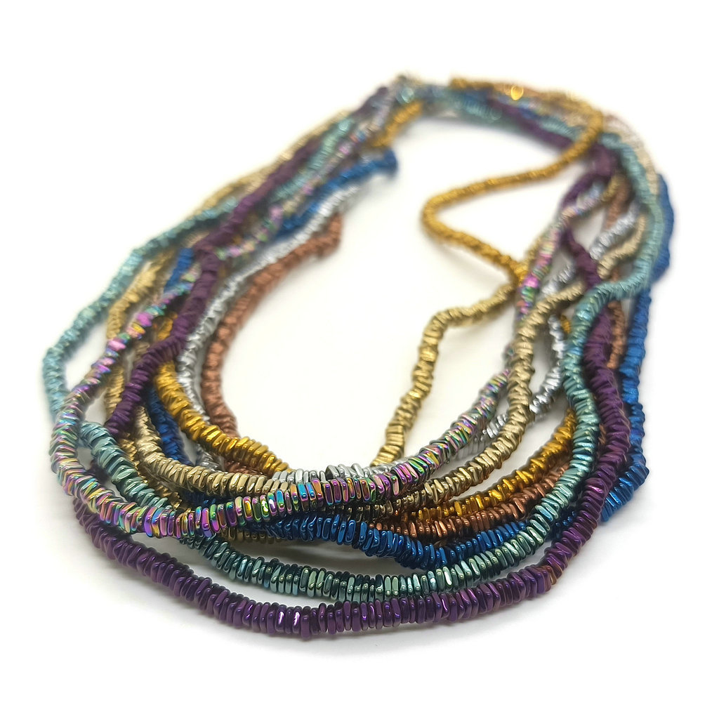 Piedra biliar negra 3x1 esquina redonda pequeña divisoria cuadrada galvanoplastia multicolor cuentas accesorios de bricolaje cuentas joyas cuentas al por mayor