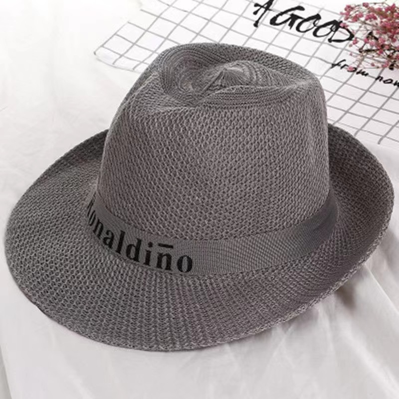 Vintage Sun Hat Summer Straw And Elderly Men, Jazz Middle-aged Dads, Outdoor For The Elderly, Wide-brimmed Sun Hat_voghion.com