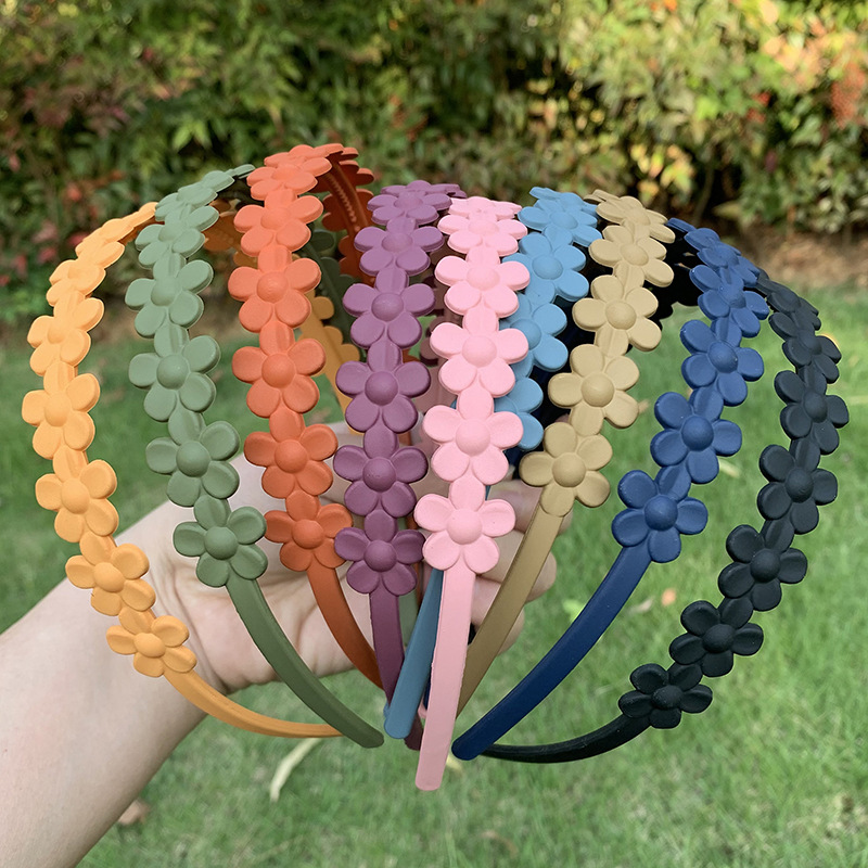 Solid Color, Flower Pattern All Seasons Season Simple Style Classic Style Women's Solid Color Flower ABS Hair Band