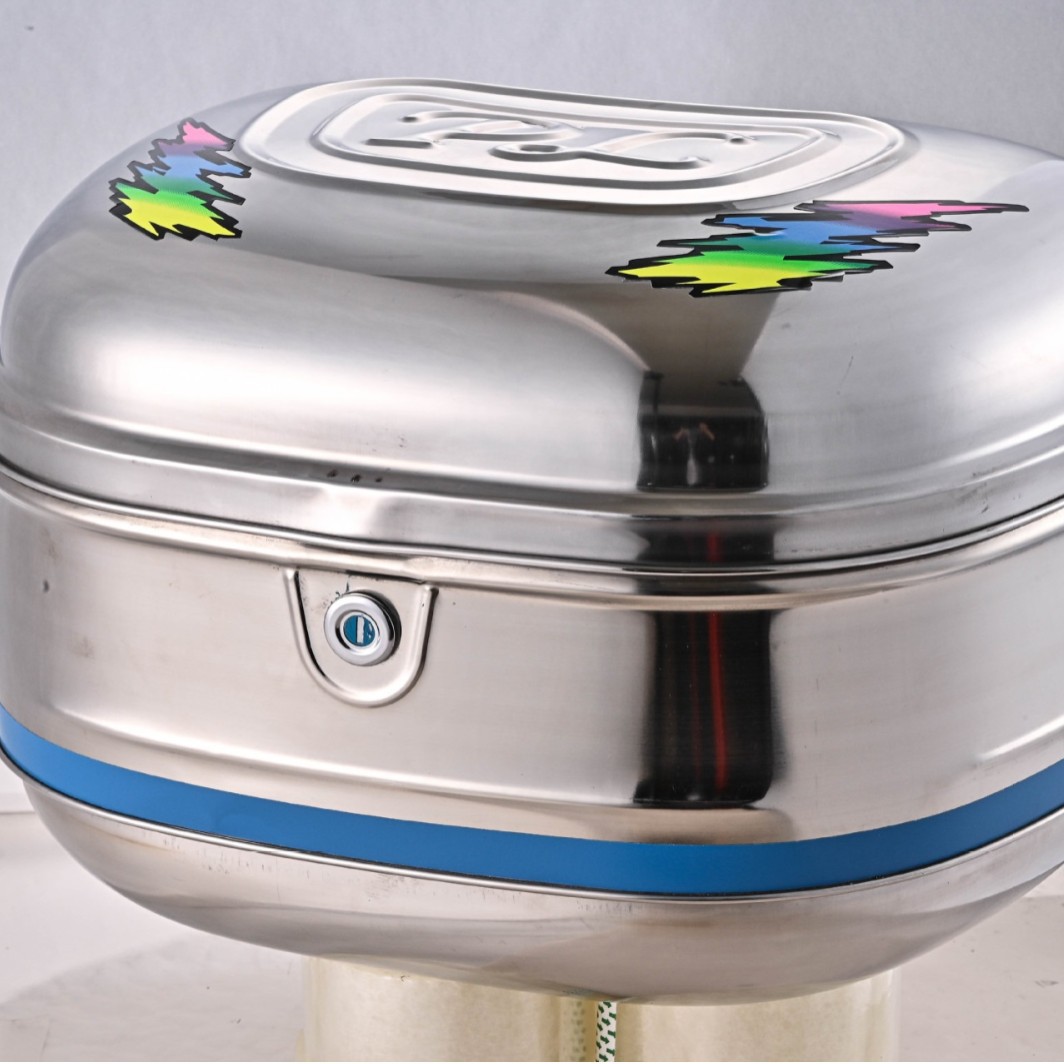 Pl Square Motorcycle Tail Box, Electric Vehicle Waterproof Rear Tail Box, Stainless Steel 45L Square Tail Box, Trunk Box Manufacturer