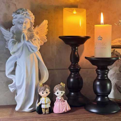 American-style candleholder candlelight dinner candle cups atmosphere decoration black iron craft candle holder craft item manufacturer supply