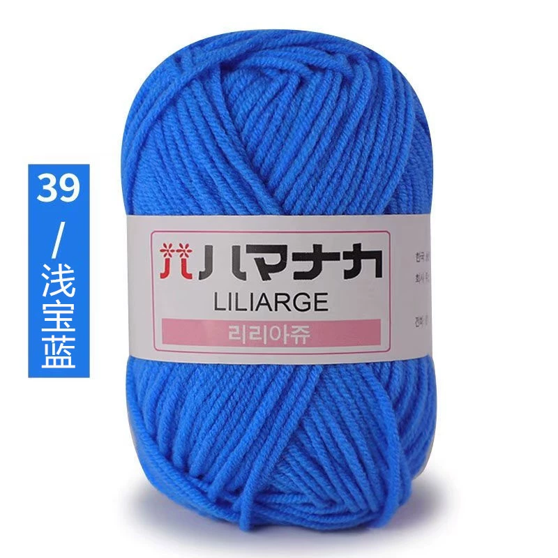 Пряжа Wool LILIARGE, 4-поли́к Milk Cotton, клубки 25 г, 74 цвета — вязание крючком и DIY