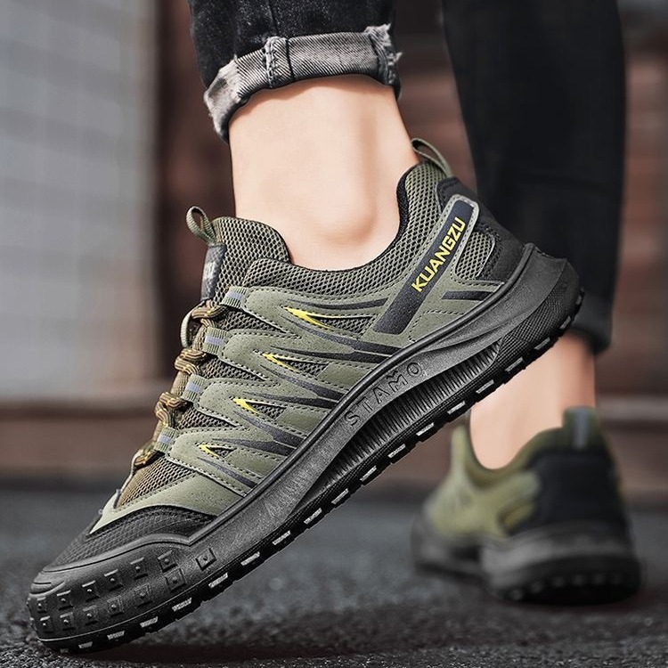 Zapatos de hombre de verano con suela gruesa, zapatos de moda al aire libre para hombres, zapatos de montaña para el trabajo, zapatos de protección laboral