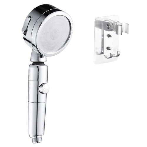 Cross-border supercharged water-saving three-stop large shaking head shower head with switch one-touch water stop large shower head shower head