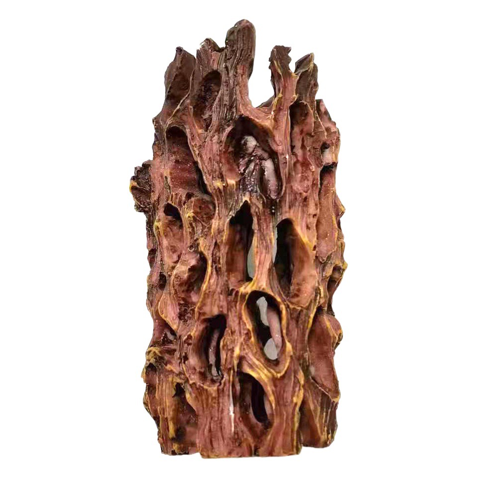 Artesanías de decoración de acuarios, enmalina, resina de madera de Penang, casa de camarones, pecera, tienda de peces y camarones, fábrica de juegos, casa de nidos de camarones al por mayor