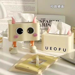 かわいいモンスターのデスクトップティッシュボックスのリビングルームの高級で贅沢な家庭用トイレの車載トイレのアイデア