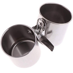 鳥食杯不鏽鋼鸚鵡八哥小鳥餵食器防啃鳥用品用具活動食盒水杯