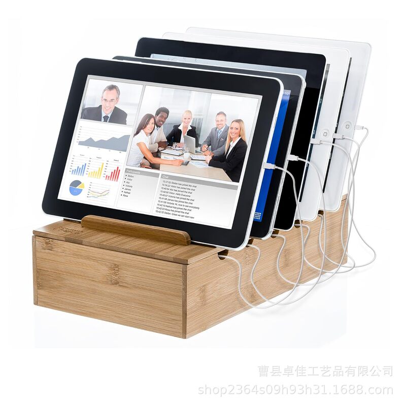 Mobile phone bracket storage box wooden tablet computer bracket plug board finishing box mobile phone charger box wire collection box Mobile phone bracket storage box wooden tablet computer bracket plug board finishing box mobile phone charger box wire collection box