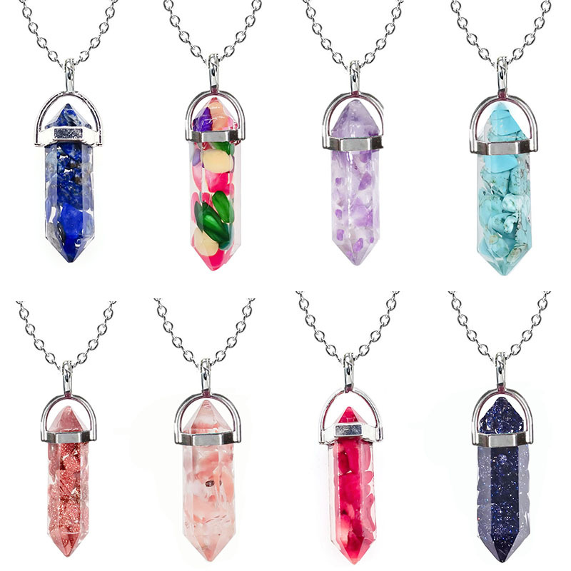 Fashion Hexagonal Resin Unisex Pendant Necklace 1 Piece