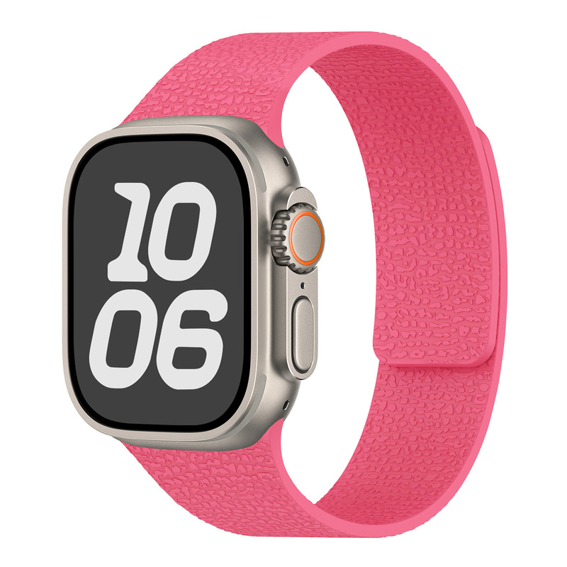 Apple Watch1-11世代/Ultra1-3/SE3に適しています。ライチ柄のソフト磁性シリコンストラップです。|undefined