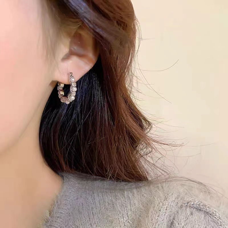 retro small design fashionable elegant accessory pearl with tassels