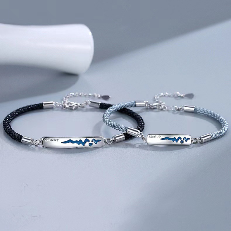Heartbeat Bracelet For Couples Long Distance Relationship Gift_voghion.com