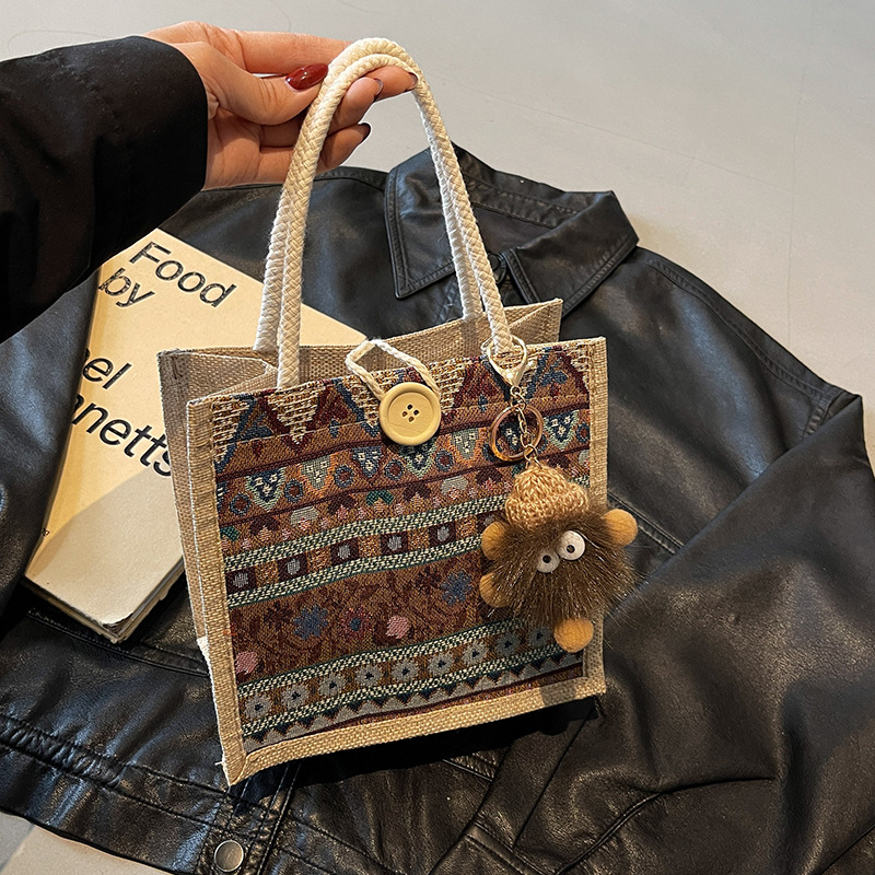 Lunch Box Bento Bag for Women 2026 New Trendy Fashion Commuter Handbag Female Internet Celebrity Ins Japanese Style Handbag for Women