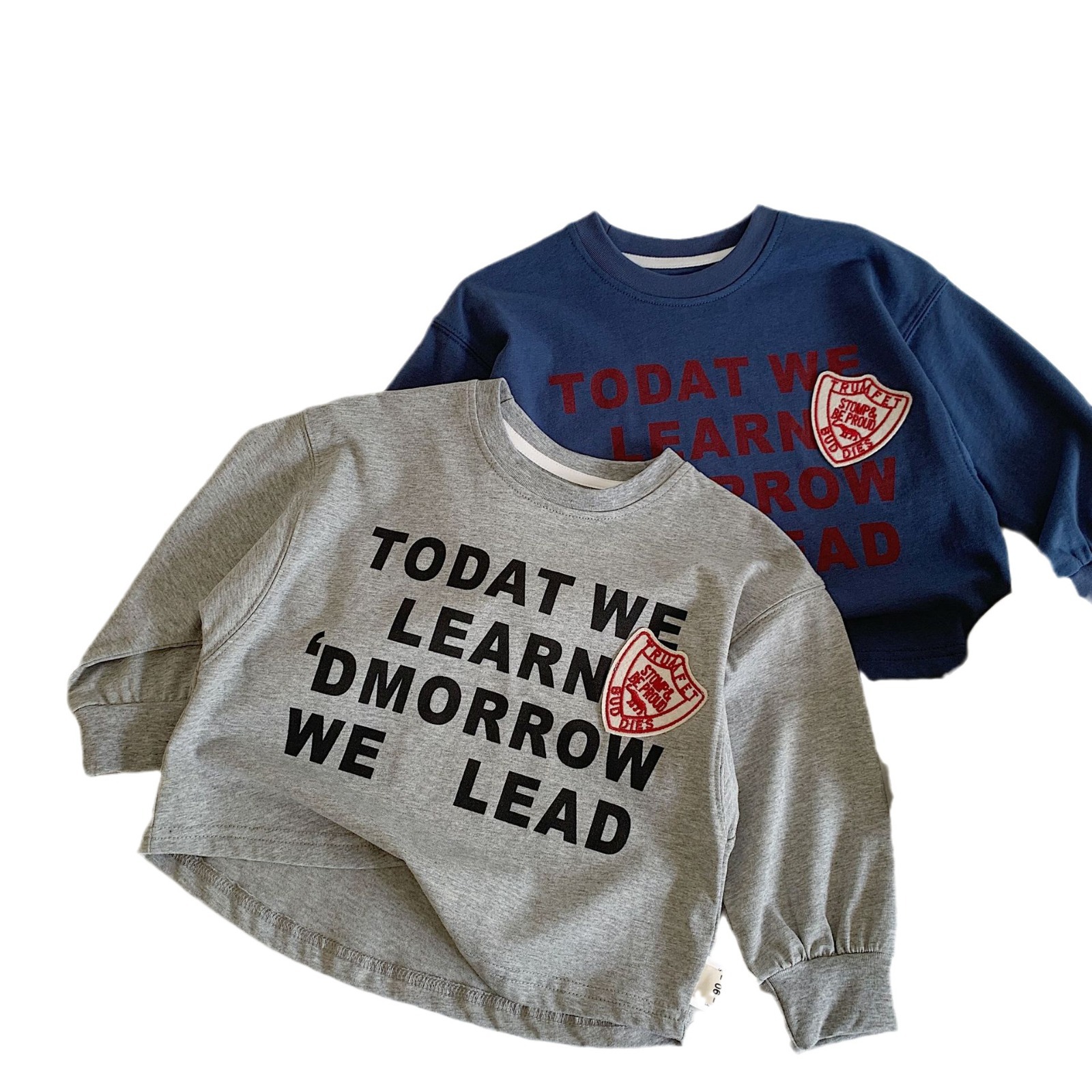 Camiseta infantil Mai Bao2025 primavera ropa de algodón para niños niños bebés camiseta legging casual de manga larga nueva tendencia de camiseta superior