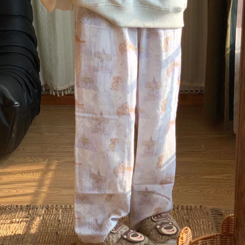 sleeping pants云朵棉睡裤女春夏新款遛弯裤休闲防蚊裤薄款可外穿|undefined