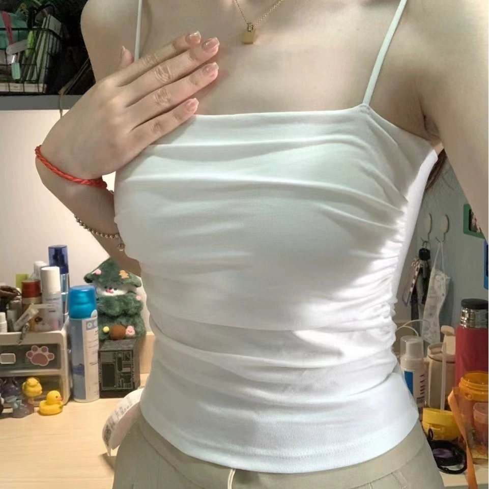 Чистый складчатый сплошной камзол жилет женский с нагрудным ковриком