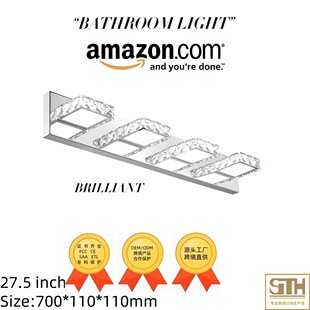 Foreign Trade Amazon Led Mirror Headlight Modern Simple European Standard Cross-Border Makeup Bathroom Bathroom Cabinet Light Manufacturer