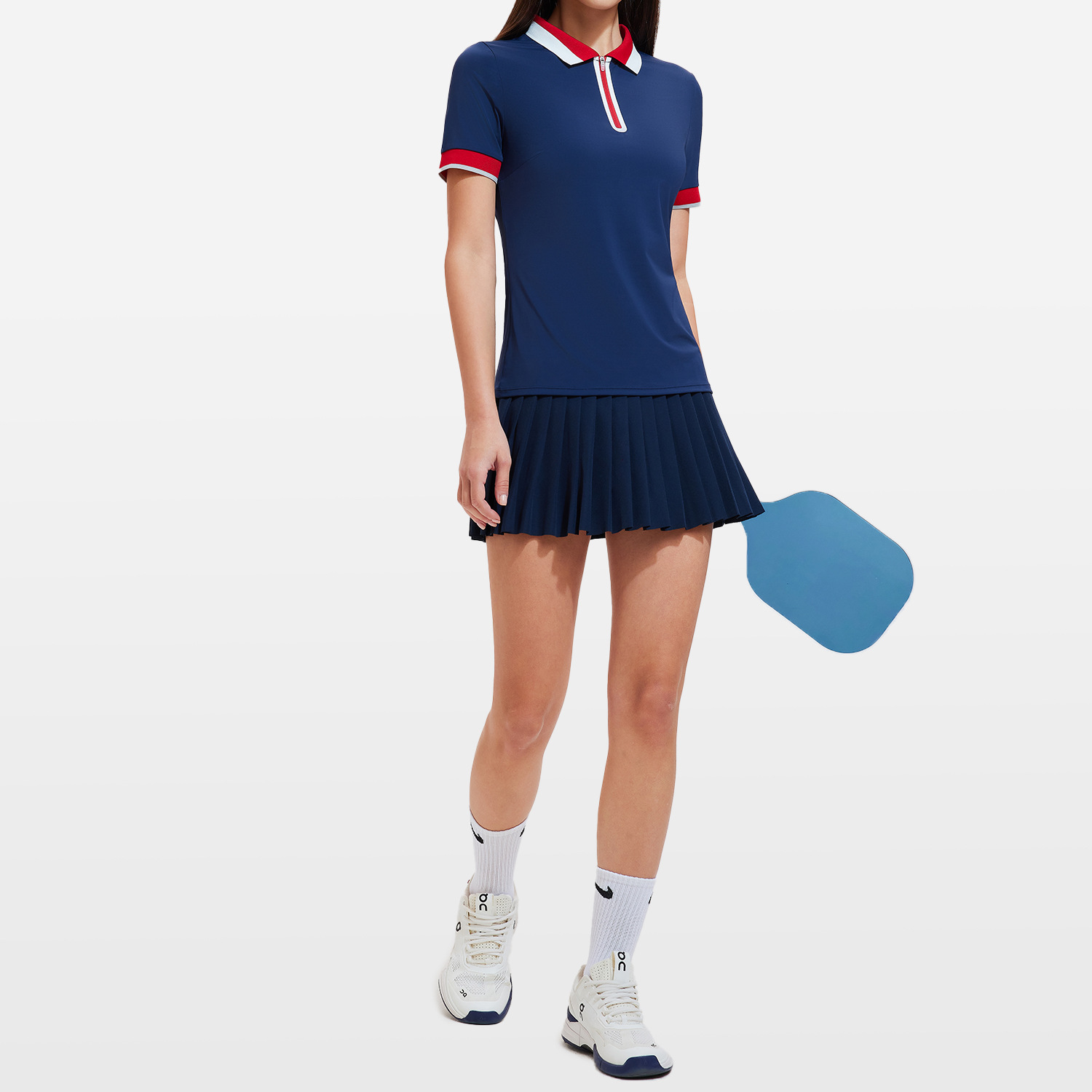 Nuevas camisetas deportivas transfronterizas para mujer, camisetas informales transpirables para correr y hacer ejercicio, conjuntos de falda de tenis y golf de alta gama