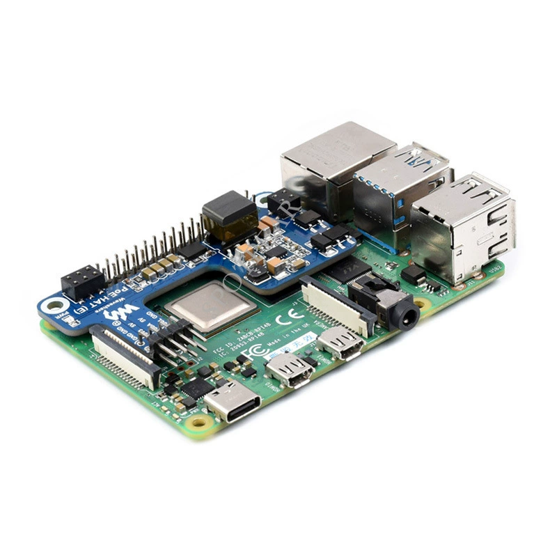 Расширительная плата PoE Raspberry для Ethernet, модуль питания мини, поддерживает стандарт сети 802.3AF